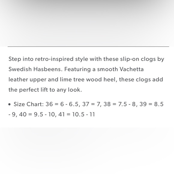 New without box Swedish Hasbeens Slip In Classic Clog - Picture 10 of 10